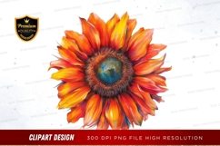 Vibrant sunflower clipart png Product Image 1