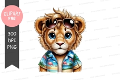 Cool lion cub in sunglasses Product Image 1