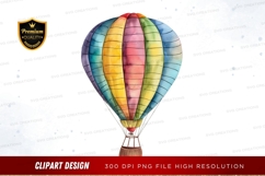 Colorful hot air balloon clipart png Product Image 1