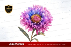 Vibrant purple flower clipart png Product Image 1