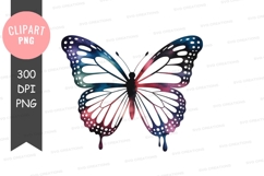 Colorful butterfly clipart png Product Image 1