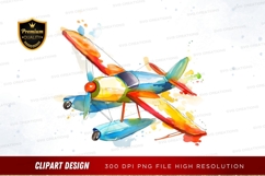 Vintage airplane clipart png Product Image 1