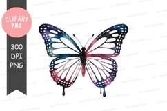 Colorful butterfly clipart png Product Image 1