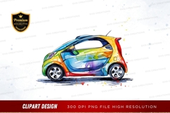 Colorful car clipart png Product Image 1