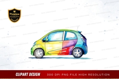 Colorful car clipart png Product Image 1