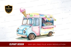 Ice cream truck clipart png Product Image 1