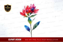 Vibrant flower clipart png Product Image 1
