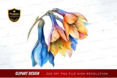 Colorful flowers clipart png Product Image 1