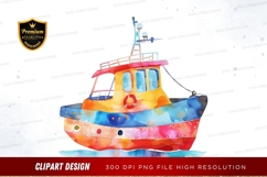 Colorful boat clipart png Product Image 1
