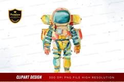 Colorful astronaut clipart png Product Image 1