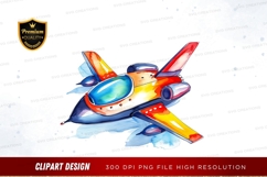 Retro rocket ship clipart png Product Image 1