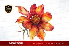 Vibrant flower clipart png Product Image 1