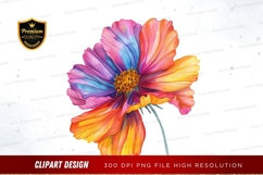 Colorful flower clipart png Product Image 1