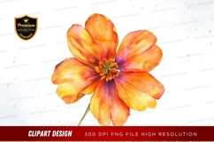 Vibrant orange flower clipart png Product Image 1