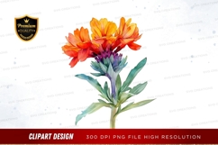 Bright orange and yellow flowers clipart png Product Image 1