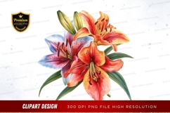 Vibrant lily bouquet clipart png Product Image 1