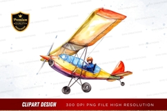 Vintage biplane clip art Product Image 1