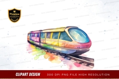 Colorful train clipart png Product Image 1