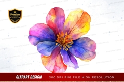 Colorful flower clipart png Product Image 1