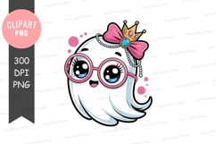 Stylish ghost clipart png Product Image 1