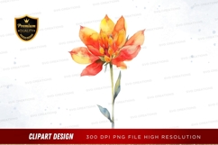 Vibrant orange flower clipart png Product Image 1