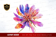 Colorful flower clipart png Product Image 1
