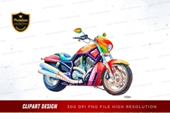 Colorful motorcycle clipart png Product Image 1