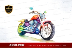 Colorful motorcycle clipart png Product Image 1