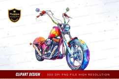 Colorful custom motorcycle clipart png Product Image 1