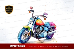 Colorful motorcycle clipart png Product Image 1