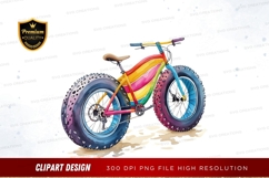 Colorful fat tire bike clipart png Product Image 1