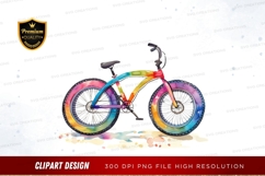 Colorful bicycle clipart png Product Image 1