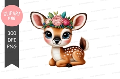 Adorable fawn with floral crown Product Image 1