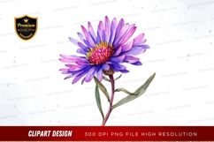 Vibrant purple and pink flower clipart png Product Image 1