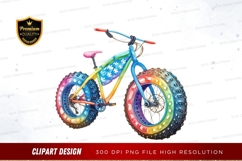 Colorful fat tire bike clipart png Product Image 1