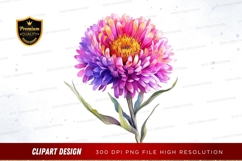 Pink and purple flower clipart png Product Image 1