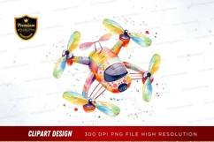 Colorful drone clipart png Product Image 1