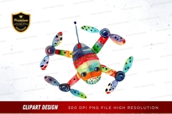 Colorful puppet frog clipart png Product Image 1