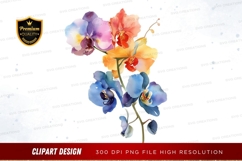 Colorful orchids clipart png Product Image 1