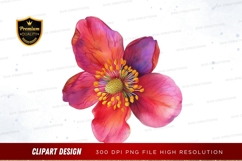 Vibrant flower clipart png Product Image 1