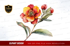 Vibrant flower clipart png Product Image 1