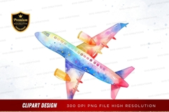 Colorful airplane clipart png Product Image 1