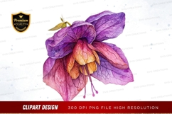 Vibrant purple flower clipart png Product Image 1