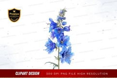 Blue delphinium clipart png Product Image 1