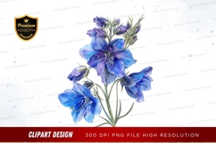 Blue delphinium flowers clipart png Product Image 1