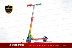 Colorful scooter clipart png Product Image 1