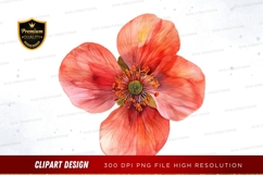 Vibrant orange flower clipart png Product Image 1