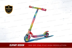Colorful scooter clipart png Product Image 1