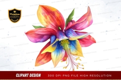Colorful flower clipart png Product Image 1