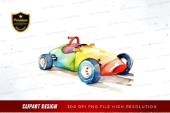 Colorful race car clipart png Product Image 1